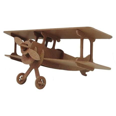 Quebra Cabeca 3D - Aviao - MDF - 18 Pecas - Pasiani Menor preço em Quebra Cabeca 3D - Aviao - MDF - 18 Pecas - Pasiani