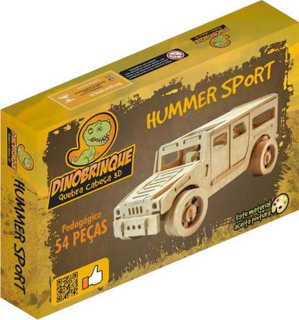 Quebra Cabeça 3D Carro Hummer Sport 54 Peças em MDF - Dinobrinque Menor preço em Quebra Cabeça 3D Carro Hummer Sport 54 Peças em MDF - Dinobrinque