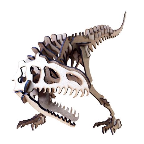Quebra Cabeça 3D com Corte e Gravação a Laser Cia Laser Dinossauro Alaossauro - 1032 - Mad. cia laser Menor preço em Quebra Cabeça 3D com Corte e Gravação a Laser Cia Laser Dinossauro Alaossauro - 1032 - Mad. cia laser