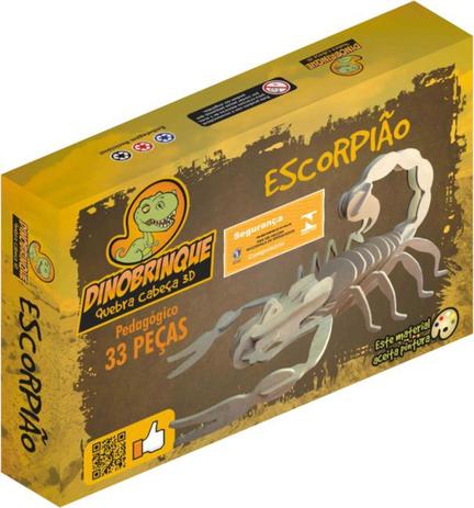 Quebra Cabeça 3D Escorpião 33 Peças em MDF - Dinobrinque Menor preço em Quebra Cabeça 3D Escorpião 33 Peças em MDF - Dinobrinque