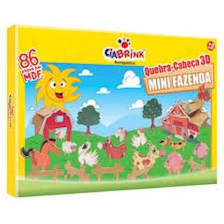 Quebra Cabeca 3d Mini Fazenda 86 Pecas Madeira 1236 Ciabrink Menor preço em Quebra Cabeca 3d Mini Fazenda 86 Pecas Madeira 1236 Ciabrink