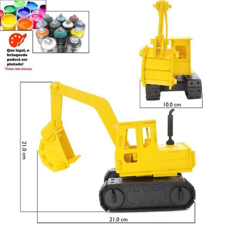 Quebra Cabeça 3d Terraplanagem Escavadeira 121 Pecas wamboo Menor preço em Quebra Cabeça 3d Terraplanagem Escavadeira 121 Pecas wamboo