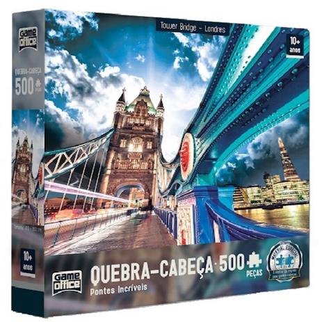 Quebra-Cabeça - 500 Peças - Pontes Incríveis - Tower Bridge - Londres - Toyster Menor preço em Quebra-Cabeça - 500 Peças - Pontes Incríveis - Tower Bridge - Londres - Toyster