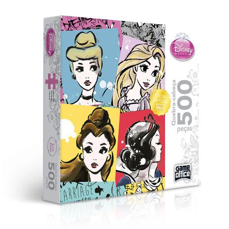 Quebra Cabeça 500 Peças Princesas Disney Toyster Menor preço em Quebra Cabeça 500 Peças Princesas Disney Toyster