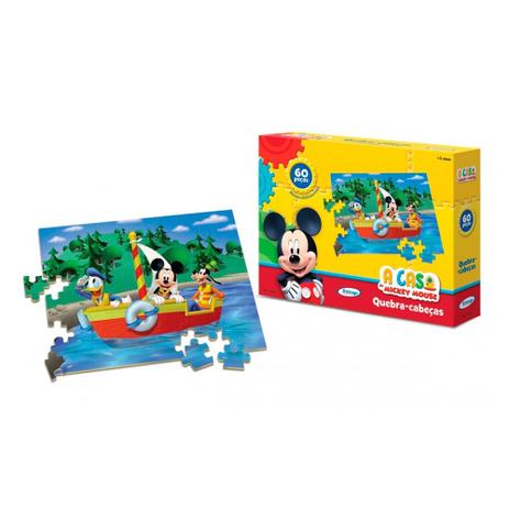 Quebra-Cabeça 60 Peças A Casa do Mickey Mouse Xalingo Menor preço em Quebra-Cabeça 60 Peças A Casa do Mickey Mouse Xalingo