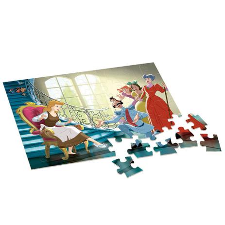 Quebra-Cabeça 60 peças - Cinderela - Xalingo - Disney Menor preço em Quebra-Cabeça 60 peças - Cinderela - Xalingo - Disney