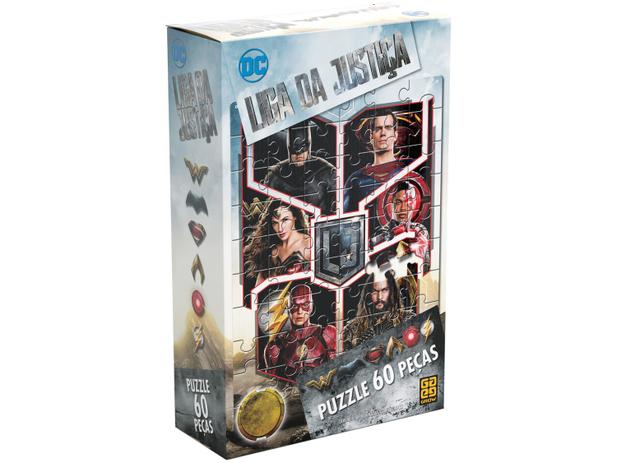 Quebra-cabeça 60 Peças Puzzle Liga da Justiça - Filme Grow Menor preço em Quebra-cabeça 60 Peças Puzzle Liga da Justiça - Filme Grow