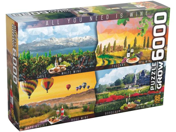 Quebra-cabeça 6000 Peças Puzzle Vinhos do Mundo - Grow é boa?