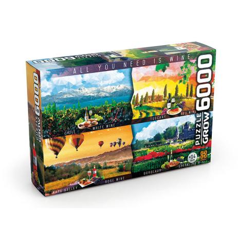 Quebra Cabeça 6000 Peças Vinhos do Mundo - Grow Menor preço em Quebra Cabeça 6000 Peças Vinhos do Mundo - Grow