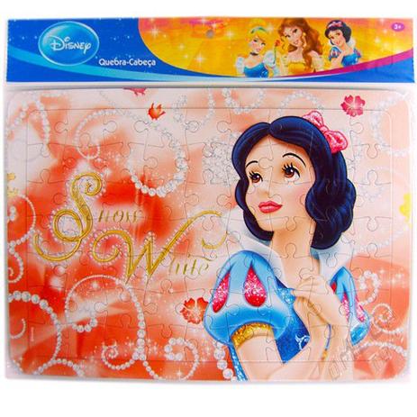 Quebra Cabeça Cartonado de 63 Peças Branca de Neve Princesas Disney - Amacom Menor preço em Quebra Cabeça Cartonado de 63 Peças Branca de Neve Princesas Disney - Amacom