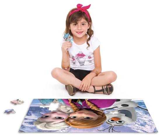 QUEBRA-CABECA Cartonado Frozen Grandao 120 Pecas Toyster Menor preço em QUEBRA-CABECA Cartonado Frozen Grandao 120 Pecas Toyster