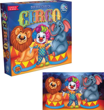 QUEBRA-CABECA Cartonado o Circo 100 Pecas Pais e Filhos Menor preço em QUEBRA-CABECA Cartonado o Circo 100 Pecas Pais e Filhos