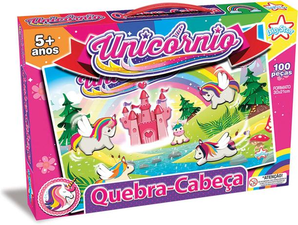 QUEBRA-CABECA Cartonado Unicornio 100PCS BIG STAR Menor preço em QUEBRA-CABECA Cartonado Unicornio 100PCS BIG STAR
