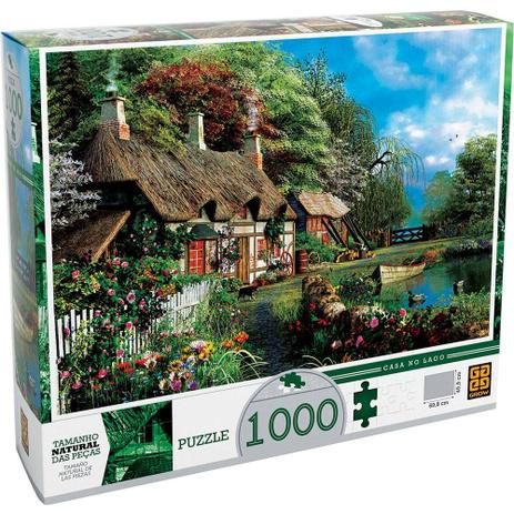 Quebra-Cabeça Casa no Lago 1000 Peças - Grow Menor preço em Quebra-Cabeça Casa no Lago 1000 Peças - Grow