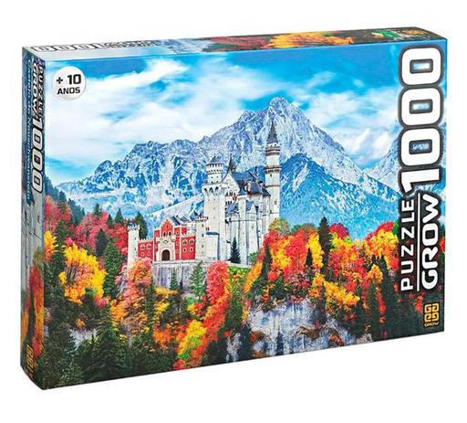 Quebra Cabeça Castelo De Neuschwanstein 1000 Peças Grow Menor preço em Quebra Cabeça Castelo De Neuschwanstein 1000 Peças Grow