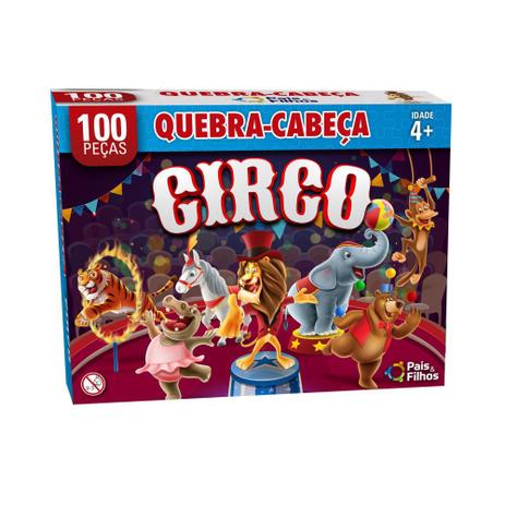 Quebra Cabeça Circo 100 Peças Pais e Filhos 2873 Menor preço em Quebra Cabeça Circo 100 Peças Pais e Filhos 2873