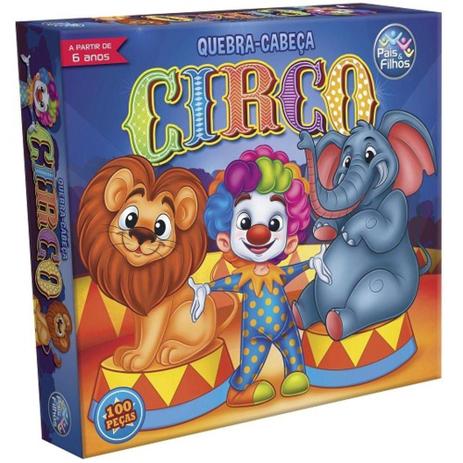 Quebra-cabeça circo 100 peças - pais filhos - Pais e filhos Menor preço em Quebra-cabeça circo 100 peças - pais filhos - Pais e filhos