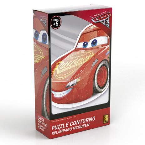 Quebra-Cabeça com Contorno - Disney - Carros 3 - Relâmpago McQueen - Grow Menor preço em Quebra-Cabeça com Contorno - Disney - Carros 3 - Relâmpago McQueen - Grow