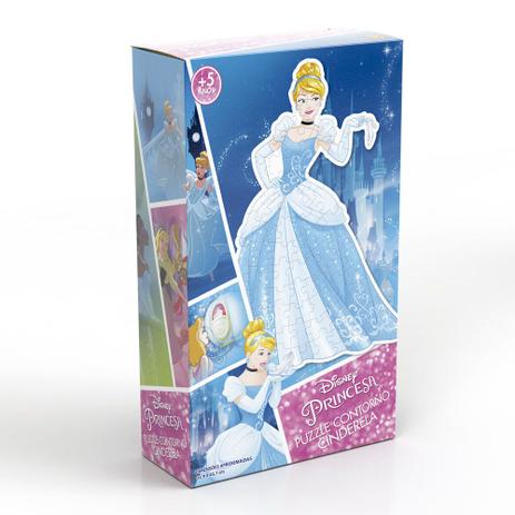 Quebra-Cabeça com Contorno - Disney - Princesas - Cinderela - Grow Menor preço em Quebra-Cabeça com Contorno - Disney - Princesas - Cinderela - Grow