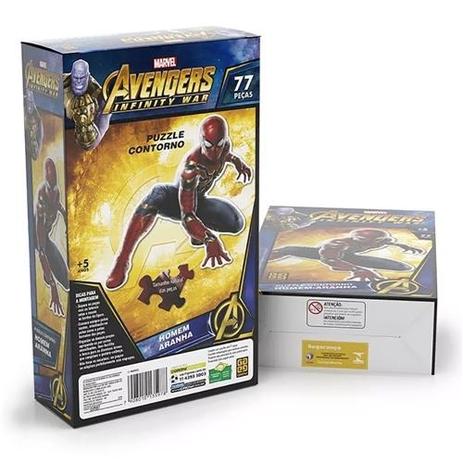 Quebra Cabeça Contorno Homem Aranha 77 Pçs - Grow Menor preço em Quebra Cabeça Contorno Homem Aranha 77 Pçs - Grow