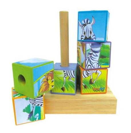 Quebra Cabeça Cubos Animais de Encaixe Bicharada Maluca - Newart Menor preço em Quebra Cabeça Cubos Animais de Encaixe Bicharada Maluca - Newart