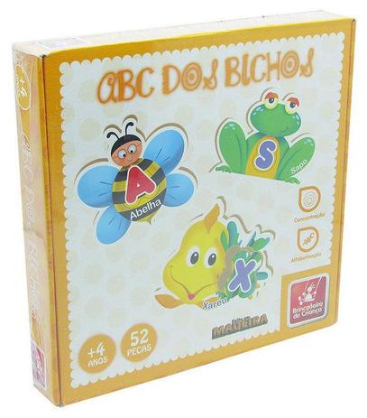 Quebra-Cabeça de Alfabetização ABC dos Bichos em Madeira - Brinc.de criança Menor preço em Quebra-Cabeça de Alfabetização ABC dos Bichos em Madeira - Brinc.de criança