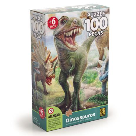 Quebra-Cabeça - Dinossauros - 100 Peças - Grow Menor preço em Quebra-Cabeça - Dinossauros - 100 Peças - Grow