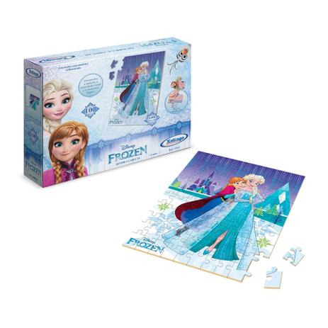 Quebra Cabeça Disney Frozen 100 Peças - Xalingo Menor preço em Quebra Cabeça Disney Frozen 100 Peças - Xalingo