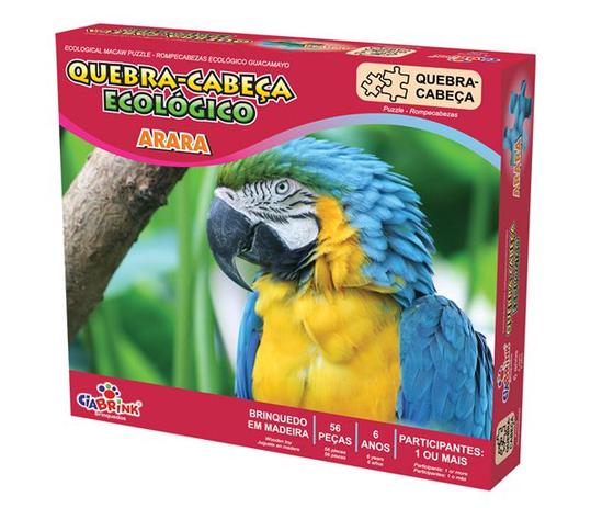 Quebra Cabeca Ecologico Arara 56 Pecas 1352 Cia Brink - Ciabrink é boa?