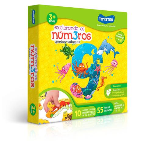 Quebra-cabeça Explorando os Números com 55 Peças Toyster Menor preço em Quebra-cabeça Explorando os Números com 55 Peças Toyster
