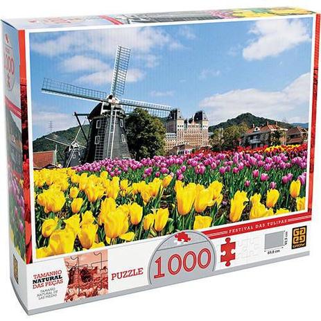 Quebra-Cabeça Festival das Tulipas 1000 peças - Grow Menor preço em Quebra-Cabeça Festival das Tulipas 1000 peças - Grow