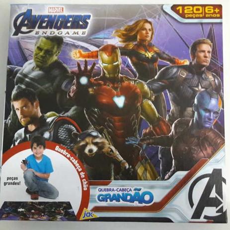 Quebra Cabeça Grandao 120 Peças Vingadores Toyster Menor preço em Quebra Cabeça Grandao 120 Peças Vingadores Toyster
