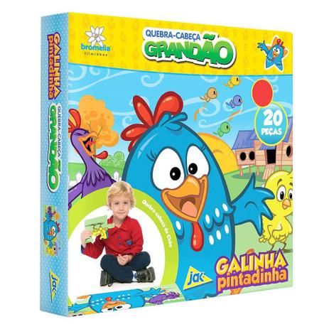 Quebra-Cabeça Grandão Galinha Pintadinha - 20 peças - Toyster Menor preço em Quebra-Cabeça Grandão Galinha Pintadinha - 20 peças - Toyster
