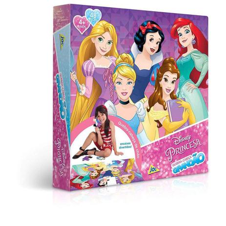 Quebra Cabeça Grandão Princesas 48 Peças - Toyster Menor preço em Quebra Cabeça Grandão Princesas 48 Peças - Toyster