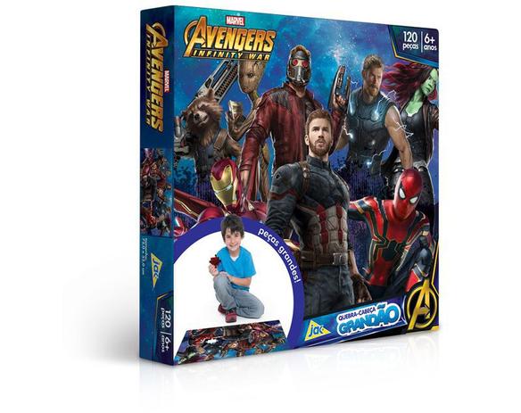 Quebra-Cabeça Grandão - Vingadores - Guerra Infinita - 120 Peças - Toyster Menor preço em Quebra-Cabeça Grandão - Vingadores - Guerra Infinita - 120 Peças - Toyster
