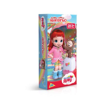 Quebra Cabeça Grandinho Rainbow Ruby 28 Peças - Toyster Menor preço em Quebra Cabeça Grandinho Rainbow Ruby 28 Peças - Toyster