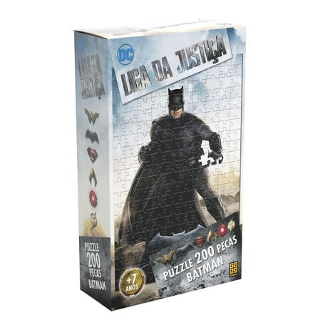 Quebra Cabeça Grow Liga da Justiça Batman 200 Peças Menor preço em Quebra Cabeça Grow Liga da Justiça Batman 200 Peças