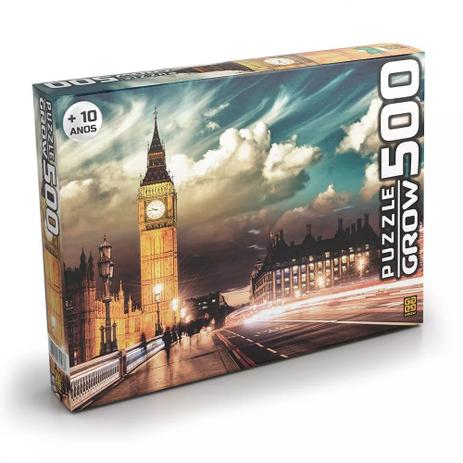 Quebra Cabeça Londres Puzzle 500 Peças 3456 - Grow Menor preço em Quebra Cabeça Londres Puzzle 500 Peças 3456 - Grow