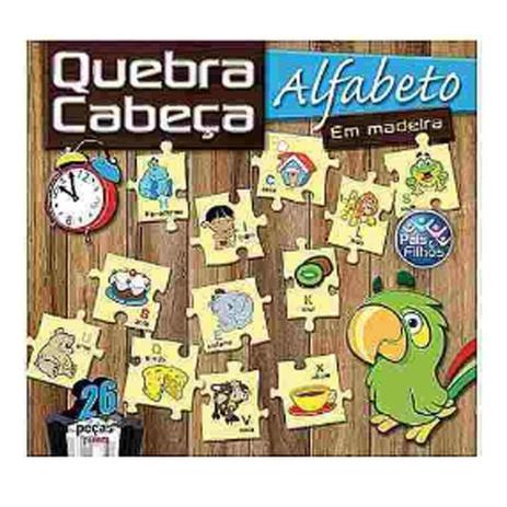 Quebra Cabeça Madeira Alfabeto 26 Peças Pais E Filhos Menor preço em Quebra Cabeça Madeira Alfabeto 26 Peças Pais E Filhos