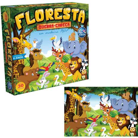 QUEBRA-CABECA Madeira Floresta 30 Pecas - Pais e filhos Menor preço em QUEBRA-CABECA Madeira Floresta 30 Pecas - Pais e filhos