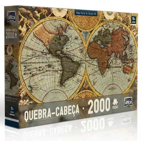 Menor preço em Quebra Cabeça Mapa Mundi Seculo Xvii 2000 Peças Toyster