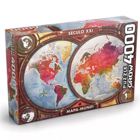 Quebra Cabeça Mapa Mundi Século XXI 4000 Peças Grow é ruim? Quebra Cabeça Mapa Mundi Século XXI 4000 Peças Grow é boa?