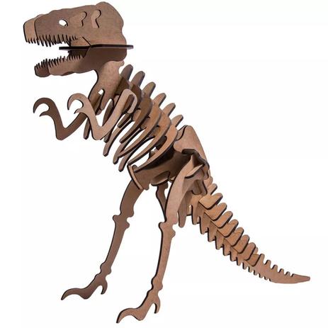 Quebra-cabeça MDF 3D Dinossauro Tiranossauro Rex Pasiani Menor preço em Quebra-cabeça MDF 3D Dinossauro Tiranossauro Rex Pasiani