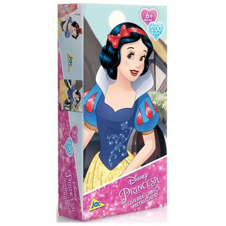 Quebra-Cabeça Metalizado Princesas Branca de Neve 200 Pçs - Toyster Menor preço em Quebra-Cabeça Metalizado Princesas Branca de Neve 200 Pçs - Toyster
