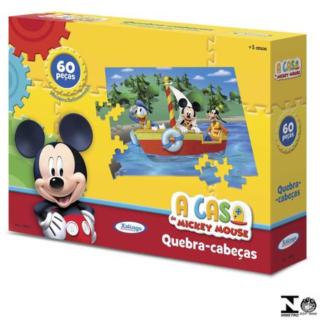 Quebra Cabeça Mickey Club House Disney 60 Peças 1899.8 Xalingo Menor preço em Quebra Cabeça Mickey Club House Disney 60 Peças 1899.8 Xalingo