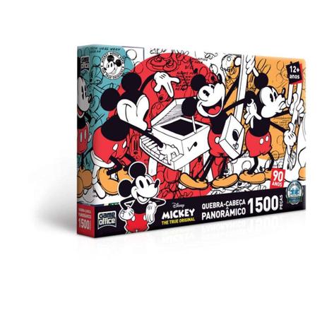 Quebra Cabeça Mickey Mouse 90 Anos 1500 Peças - Toyster Menor preço em Quebra Cabeça Mickey Mouse 90 Anos 1500 Peças - Toyster