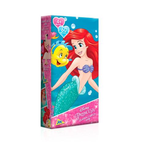 Quebra Cabeça Mini Princesas Disney Ariel Toyster Menor preço em Quebra Cabeça Mini Princesas Disney Ariel Toyster