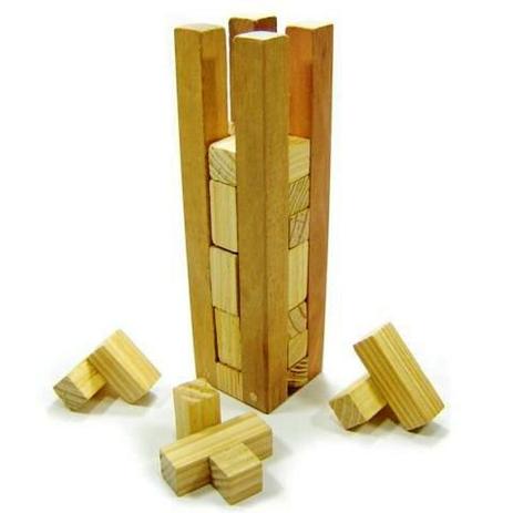 Quebra-Cabeça na Torre Madeira - 100% Artesanal Menor preço em Quebra-Cabeça na Torre Madeira - 100% Artesanal