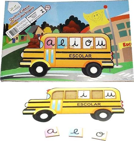 Quebra Cabeça onibus Das Vogais - Editora fundamental Menor preço em Quebra Cabeça onibus Das Vogais - Editora fundamental