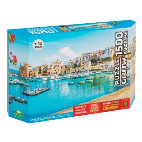 Quebra-Cabeça Panorama Castellammare Del Golfo 1500 peças - GROW Menor preço em Quebra-Cabeça Panorama Castellammare Del Golfo 1500 peças - GROW